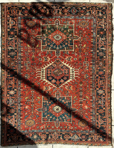 KARAJA Persian Antique Heriz Rug 4'9" x 6' by Rugistan - product image 3 for Resin Society