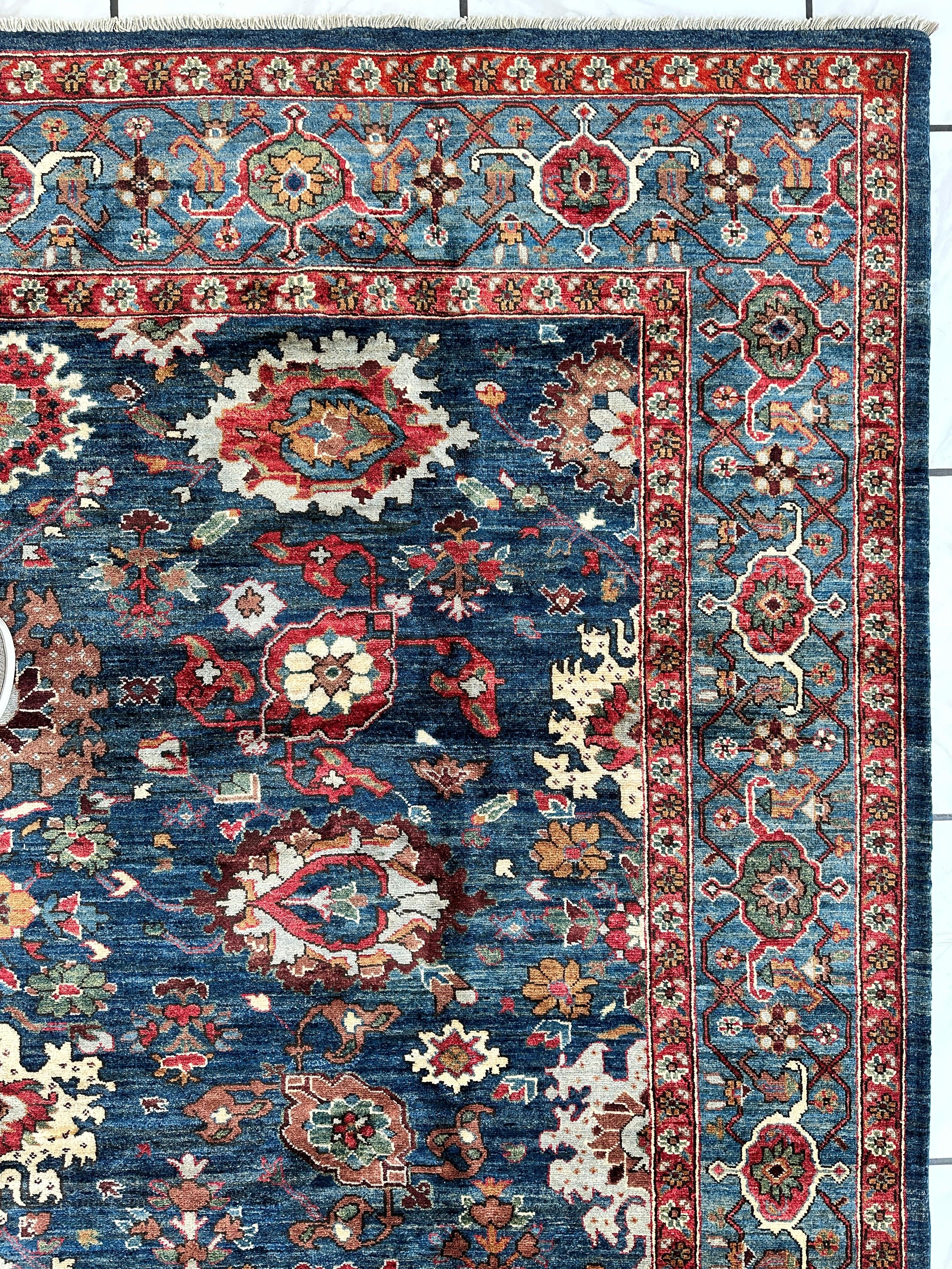 Trasitional Serapi Ghazni Wool Rug – 8' x 10’ – Intricate Floral Design by Rugistan - product image 5 for Resin Society