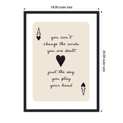 Ace of Heart Cards Positive Quote Expansion by The Creative Bunch Studio Framed Canvas Wall Art Print