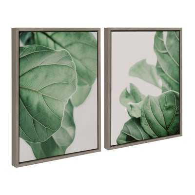 Sylvie Plant Study 6 and Plant Study 7 Framed Canvas Set by Alicia Abla by kateandlaurel - product image 14 for Resin Society