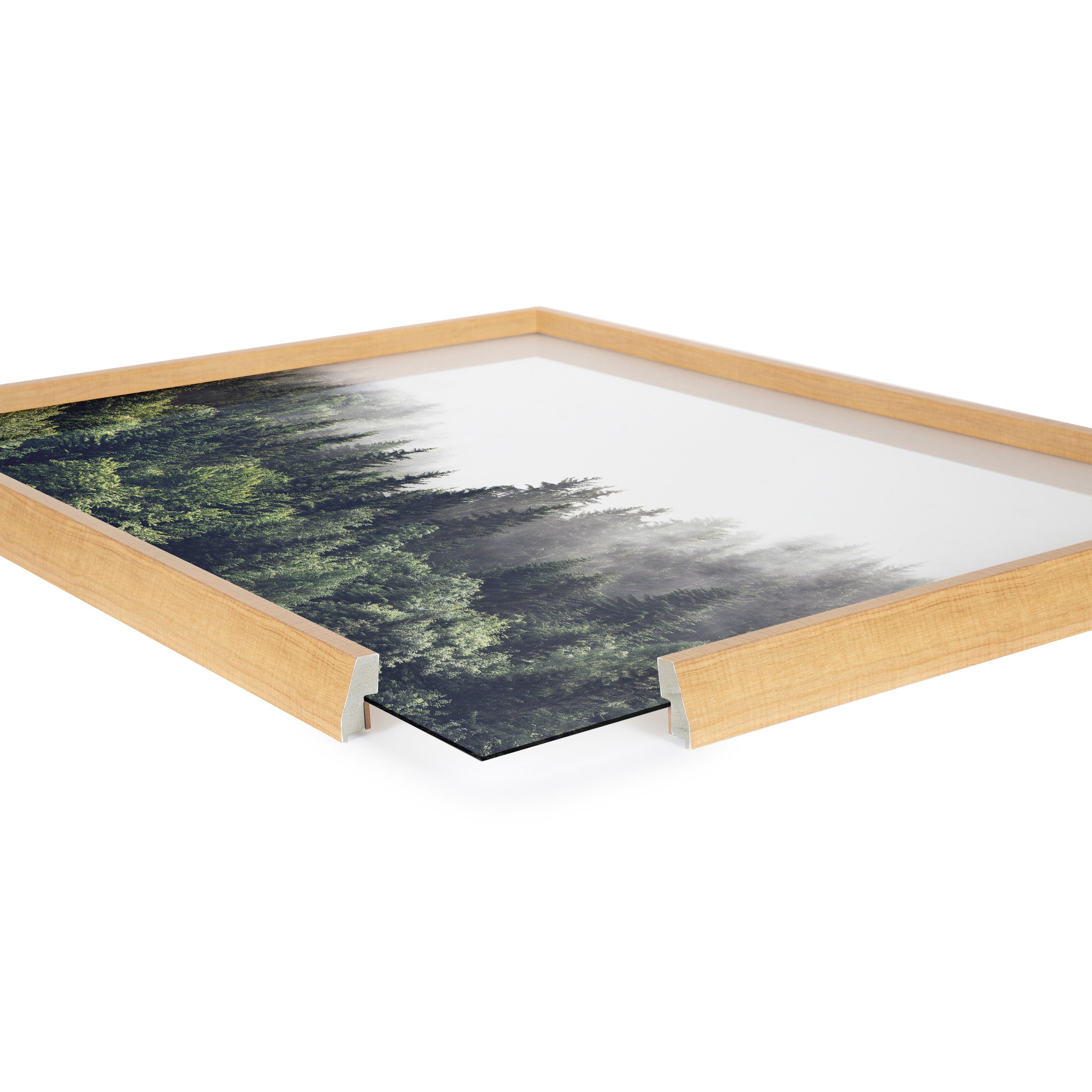 Blake Lush Green Forest on a Foggy Day Framed Printed Glass by kateandlaurel - product image 16 for Resin Society