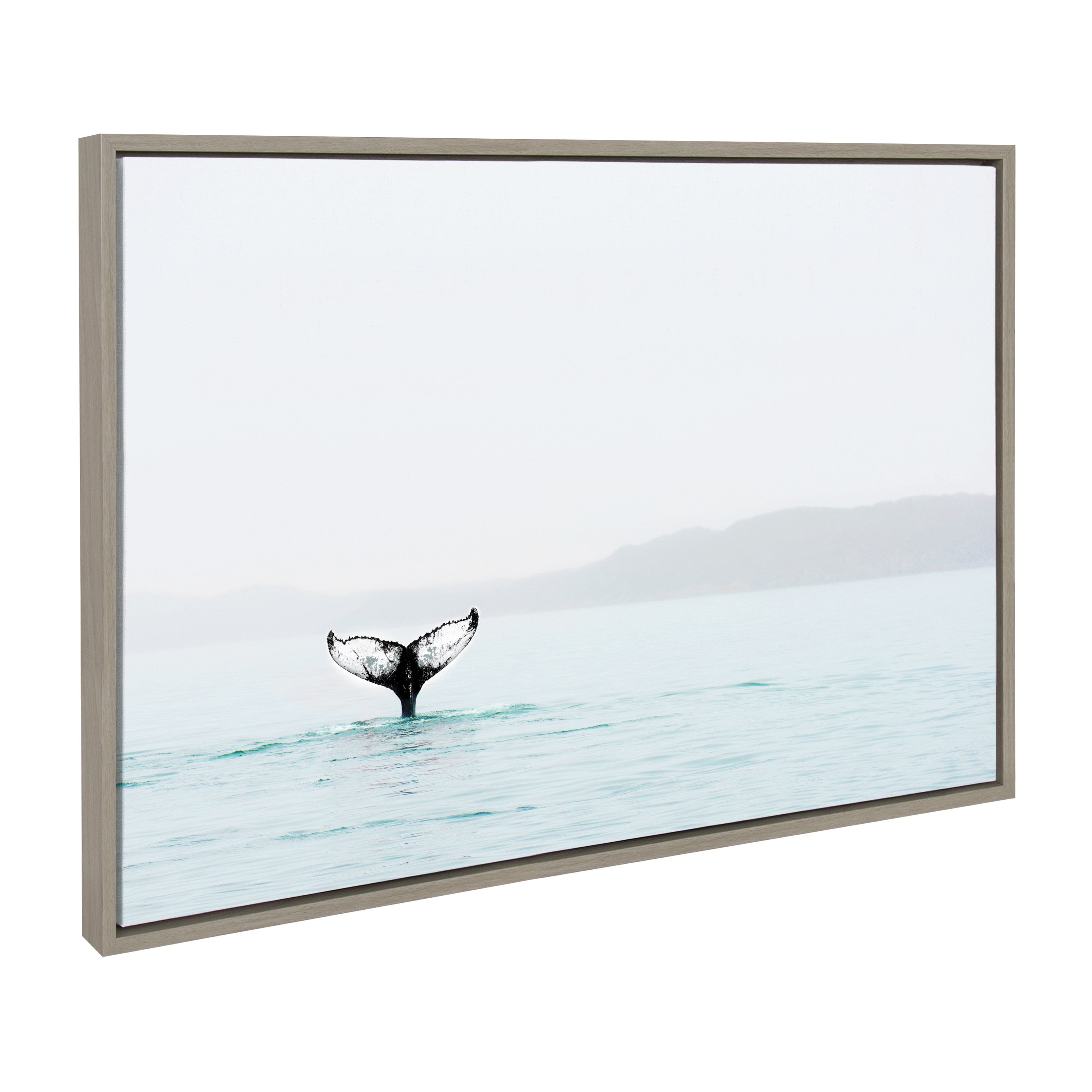 Sylvie Whale Tail In The Mist Framed Canvas by Amy Peterson by kateandlaurel - product image 12 for Resin Society