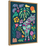 Abstract framed canvas art of a zebra from Sylvie Wildlife Safari by Rachel Lee