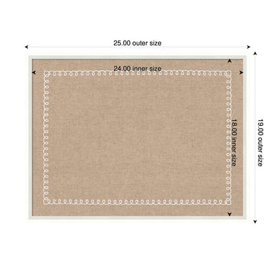 Pinboard White Scalloped Edge