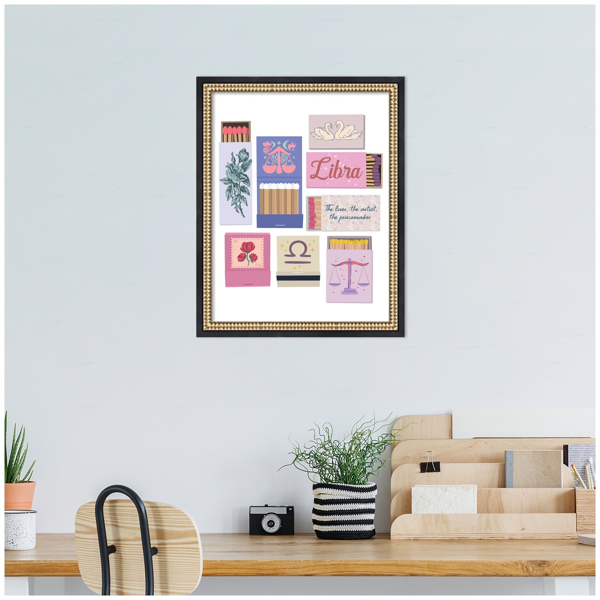 Libra Matchbooks 14x18 FC by Megan Ryan Framed Wall Art Print