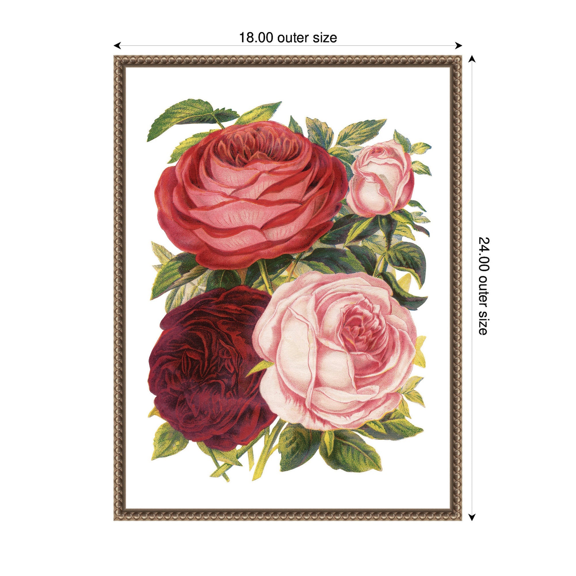 Sylvie Victorian Flowers Framed Canvas