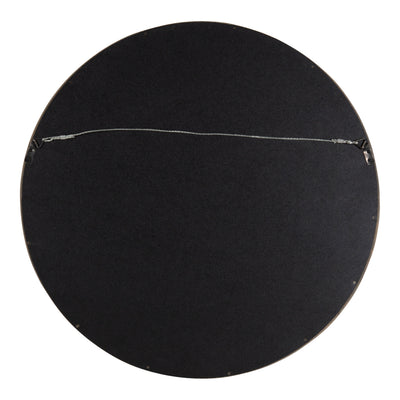 Hutton Round Wood Wall Mirror