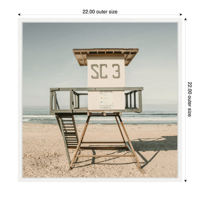Sylvie SC3 Lifeguard Tower Framed Canvas by Alicia Bock