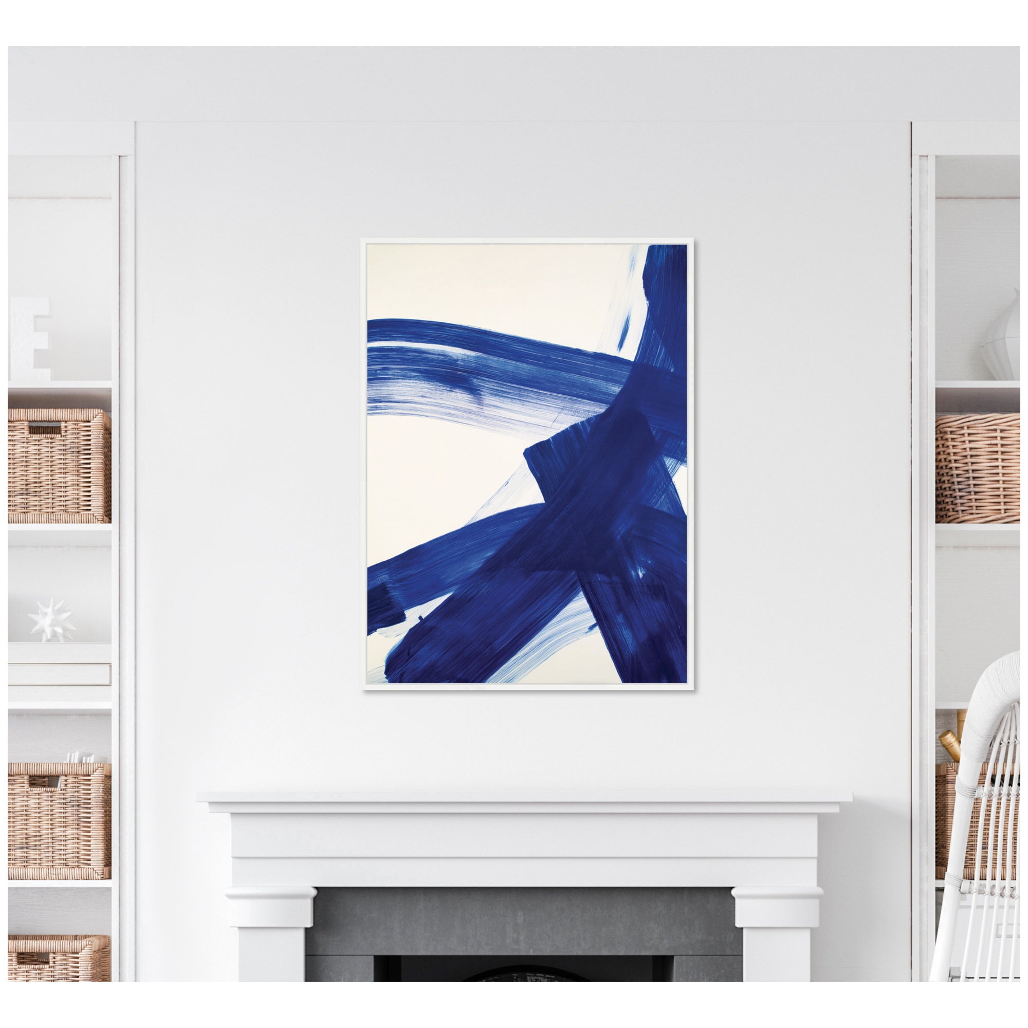 Colbalt Mark No.
2 by Amy Lighthall Framed Canvas Wall Art Print