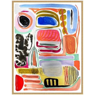 Sylvie Abstract 09 Framed Canvas by Emma Daisy