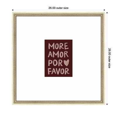 More Amor Por Favor Hand Painted Typography Maroon by Lucky Guava Framed Wall Art Print