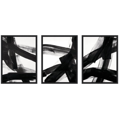 Black Mark No.
1, No.
2, & No.
3 3 Piece Framed Canvas Wall Art Set by Amy Lighthall