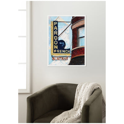 Pardon My French by Krista V.
Allenstein Framed Canvas Wall Art Print