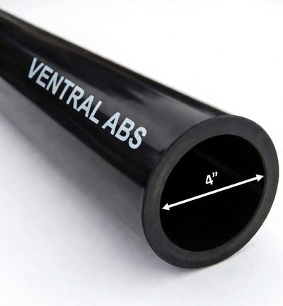 VENTRAL DWV Drain Pipe - Black ABS Custom Size and Length 4" (4.0) Inch by VELOCITY® - main product image for Resin Society