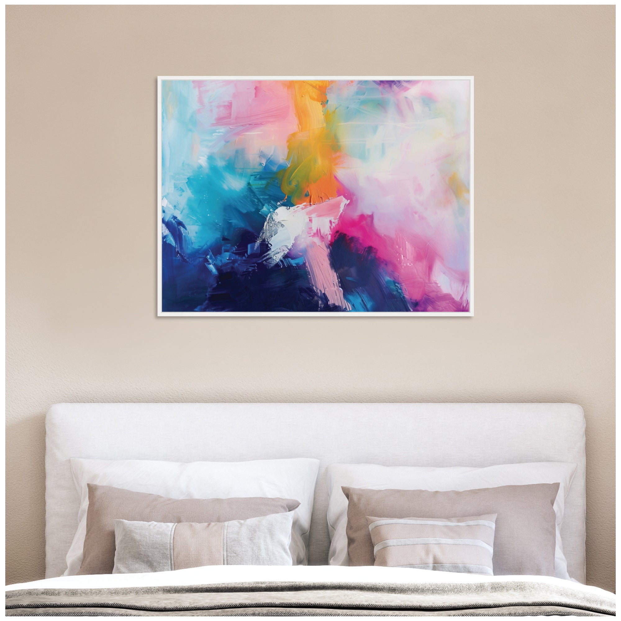 Sylvie Bright Abstract I Framed Canvas by Amy Lighthall