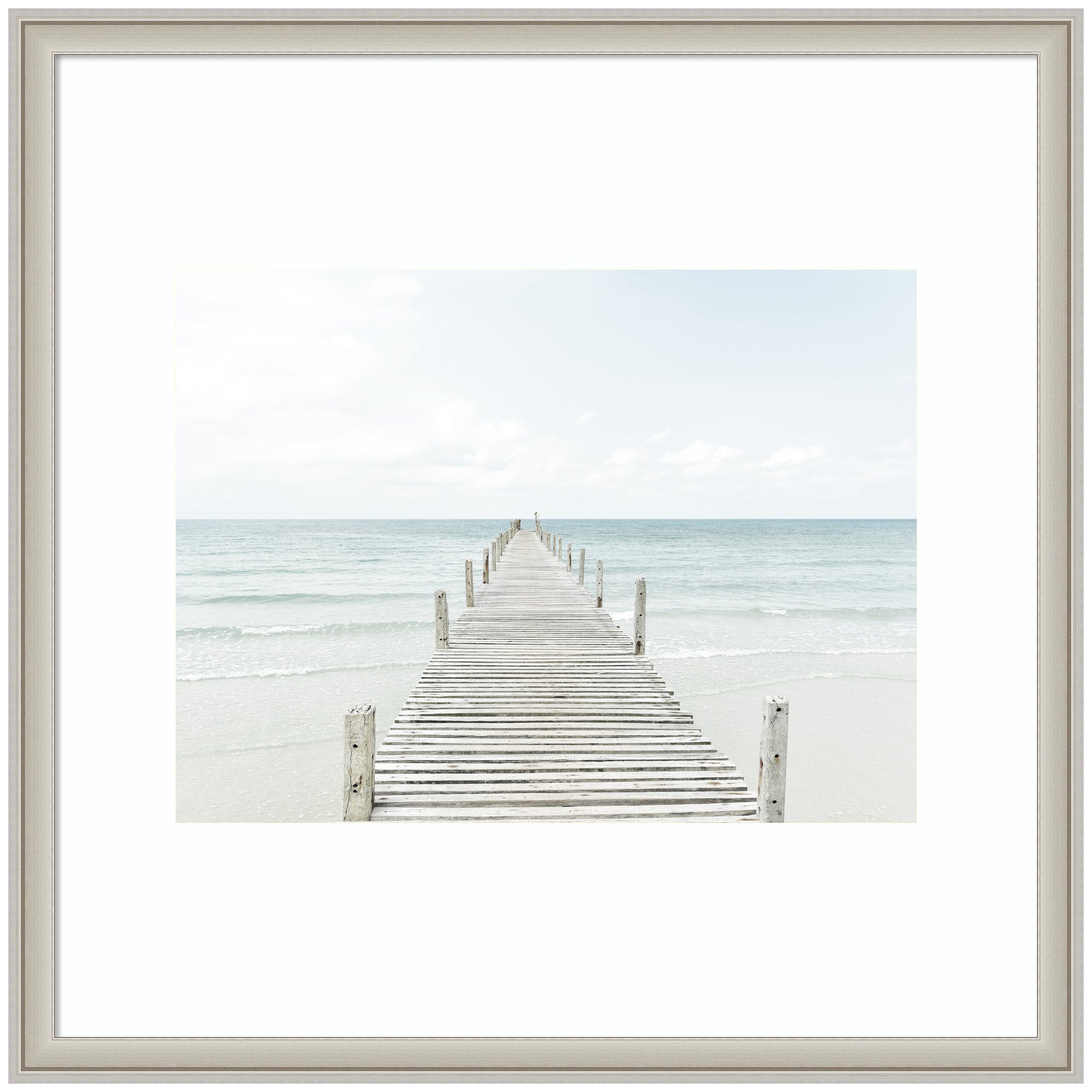 Beach 5s framed wall art print by Amy Peterson showing serene coastal scene