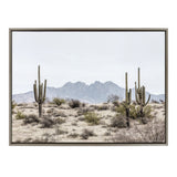 Sylvie Tall Saguaro Cacti Desert Mountain Framed Canvas by kateandlaurel - product image 11 for Resin Society