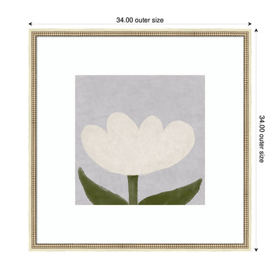 White Tulip by Gabrielly Guedes Framed Wall Art Print