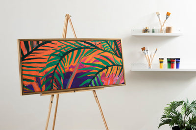 Sylvie Blank Framed Canvas 18x40
