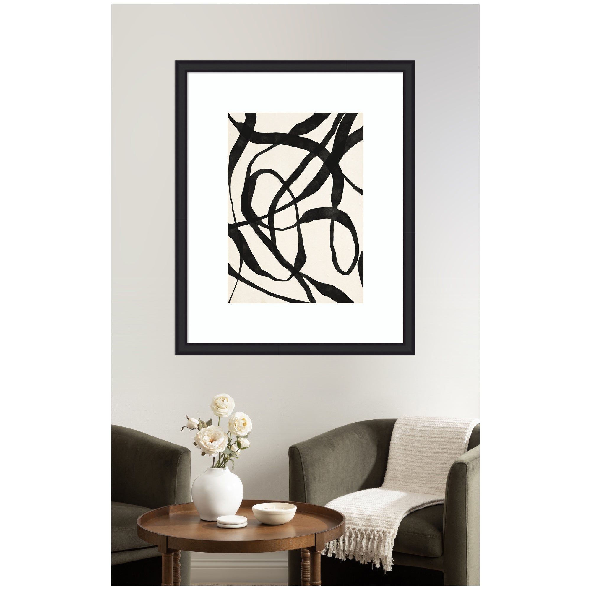 Framed Art Black Twist 4 by Alicia Bock