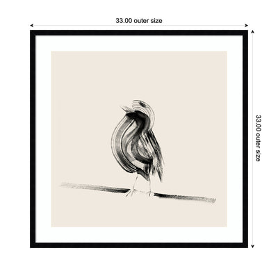 Bird on a Branch by Danushka Abeygoda Framed Wall Art Print