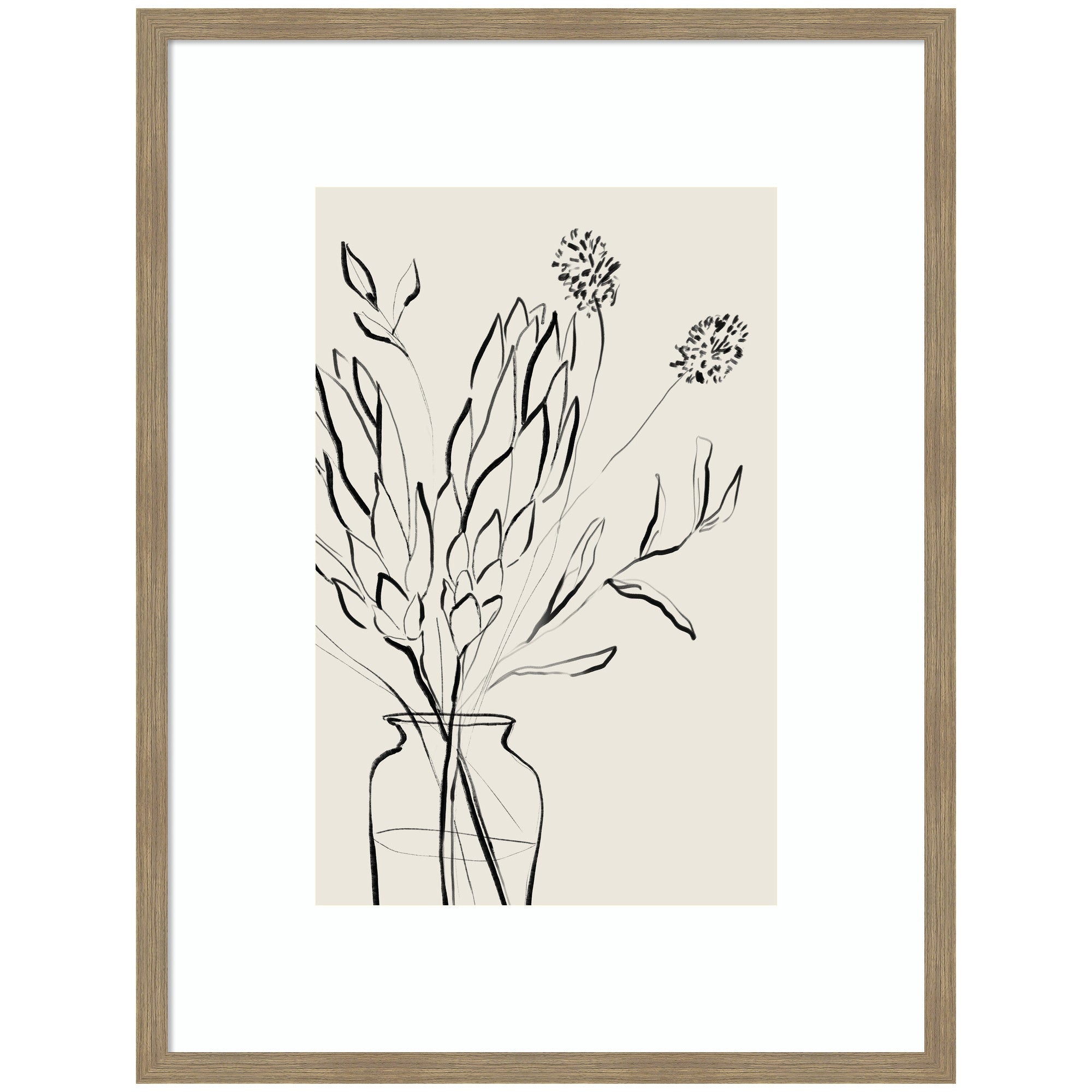 Protea Sketch No.
2 by Sara Berrenson Framed Wall Art Print