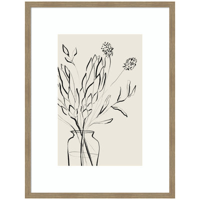 Protea Sketch No.
2 by Sara Berrenson Framed Wall Art Print