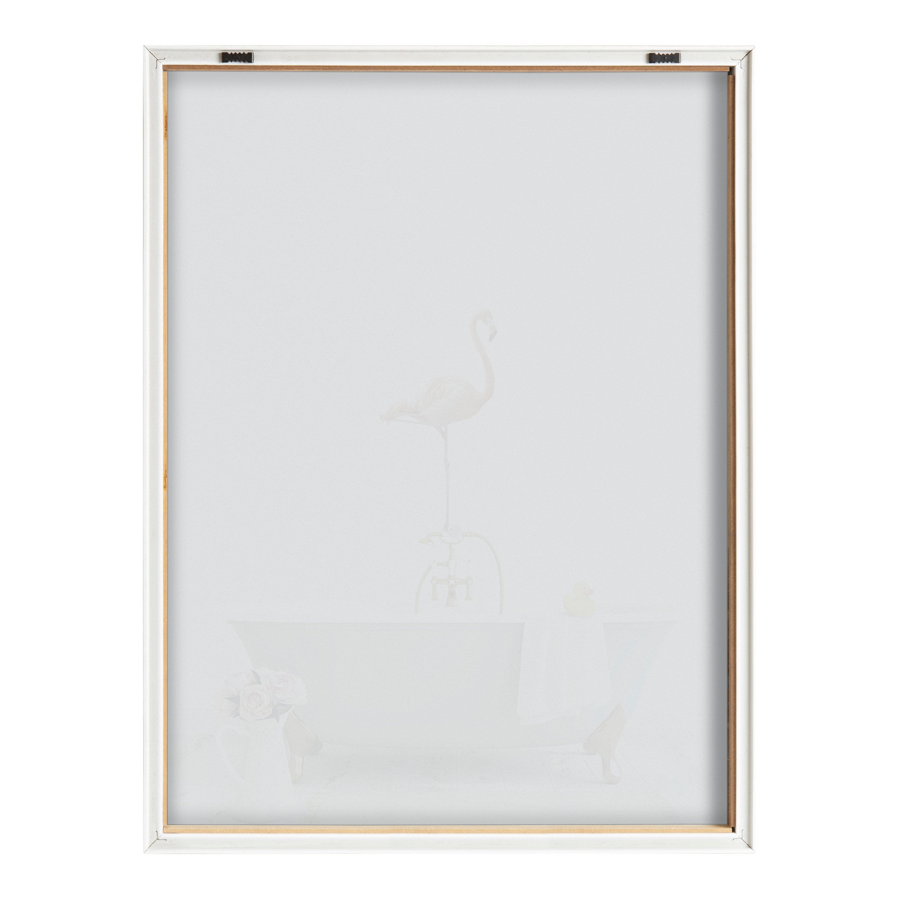 Blake Flamingo Cottage Bathroom Framed Printed Glass by kateandlaurel - product image 4 for Resin Society