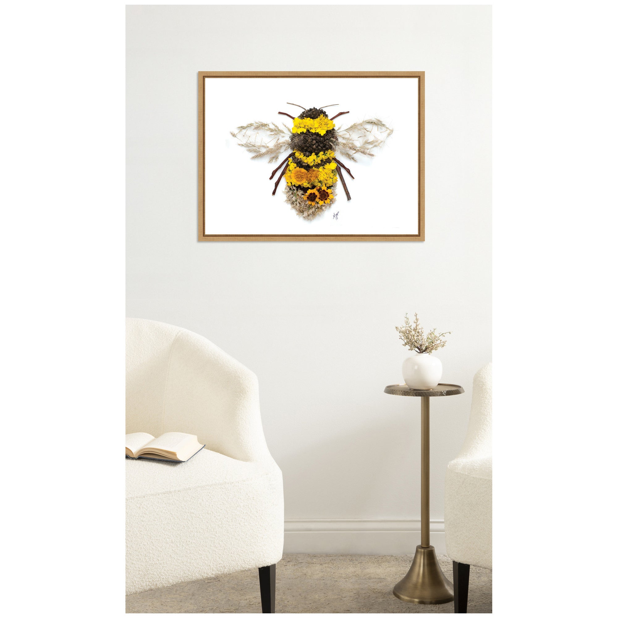 Bumble Bee by Madeline Jeppesen Framed Canvas Wall Art Print