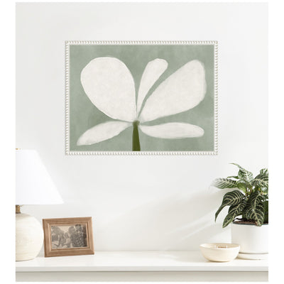 White Floral No.
2 by Gabrielly Guedes Framed Canvas Wall Art Print