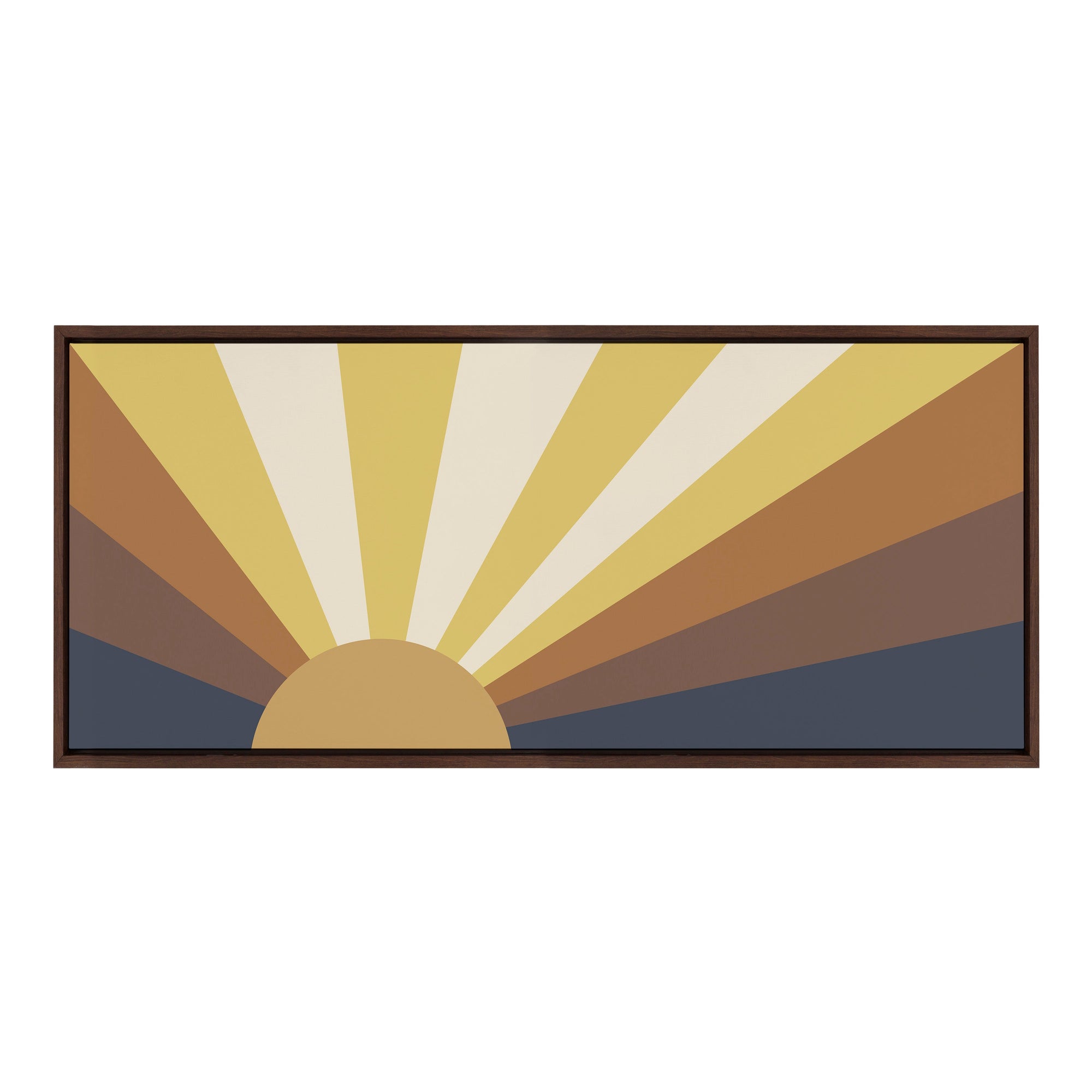 Sylvie Retro Sunset Framed Canvas by The Creative Bunch Studio by kateandlaurel - main product image for Resin Society