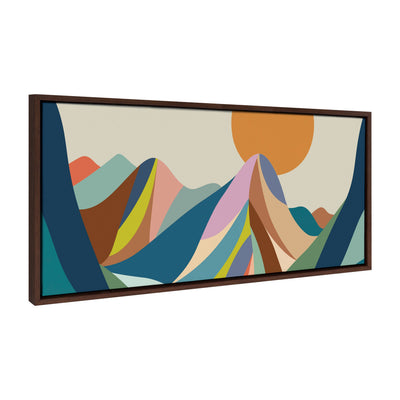 Sylvie Mountains Crop Framed Canvas by kateandlaurel - product image 12 for Resin Society