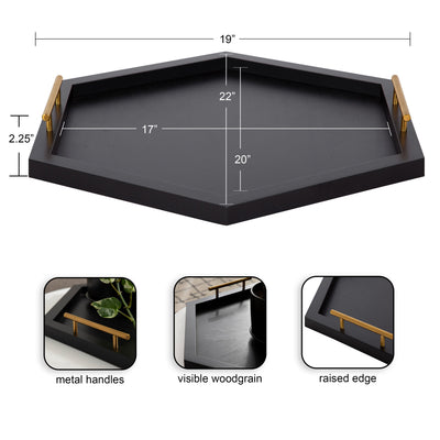 Halsey Hexagon Decorative Tray