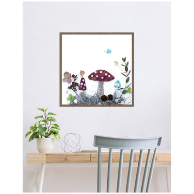 Mushroom No.
1 by Madeline Jeppesen Framed Canvas Wall Art Print