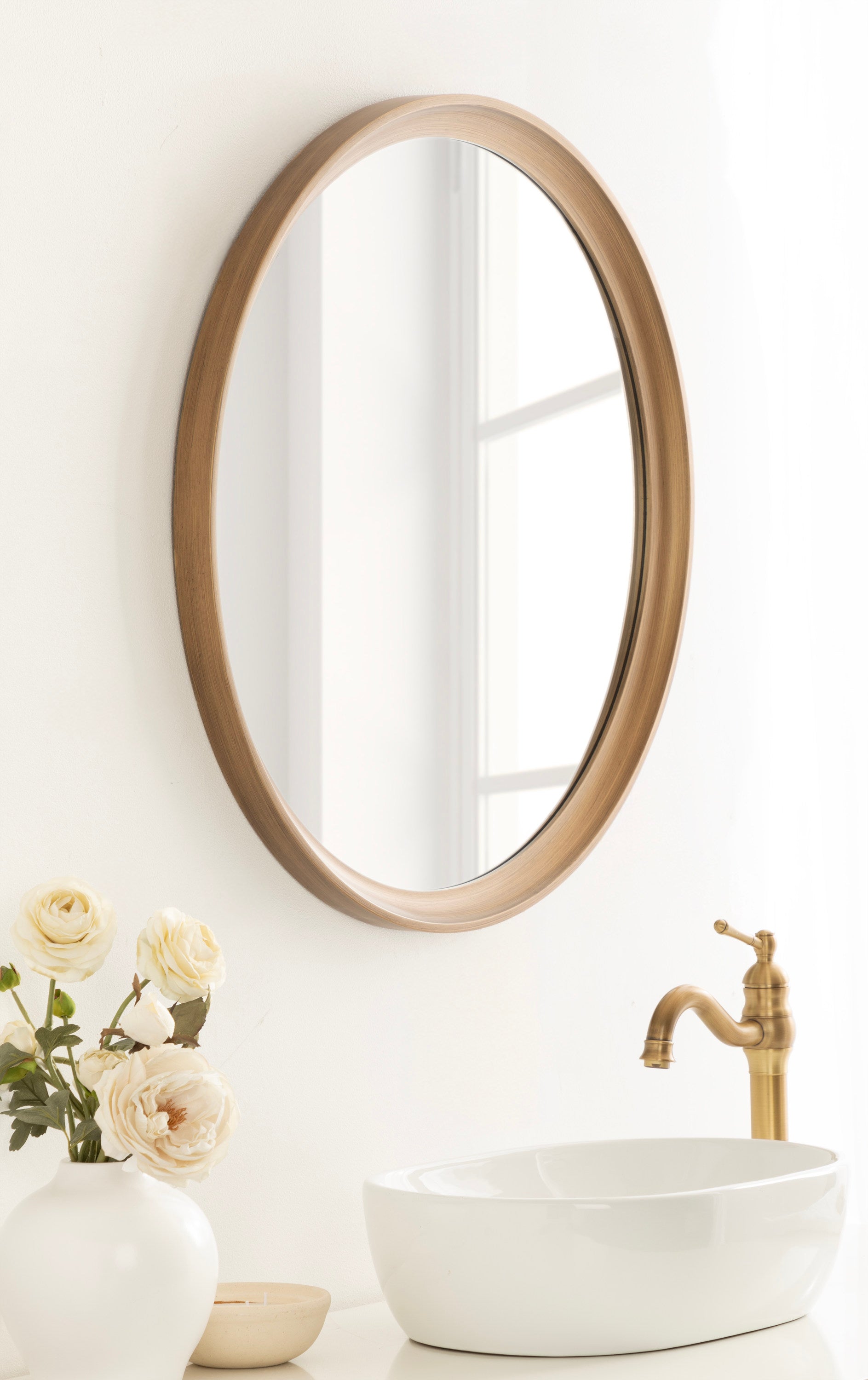 Hatherleigh Round Wood Wall Mirror