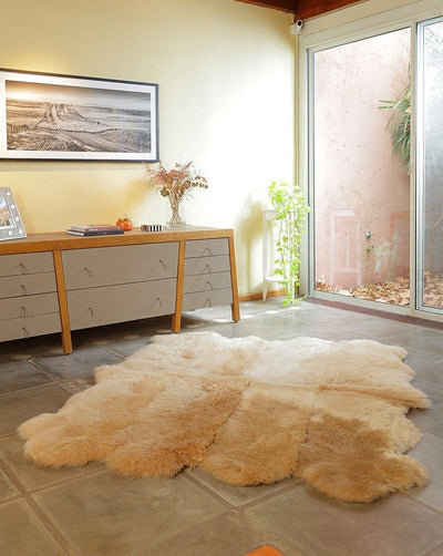 8-Pelt Irregular Area Rug by Homelosophy