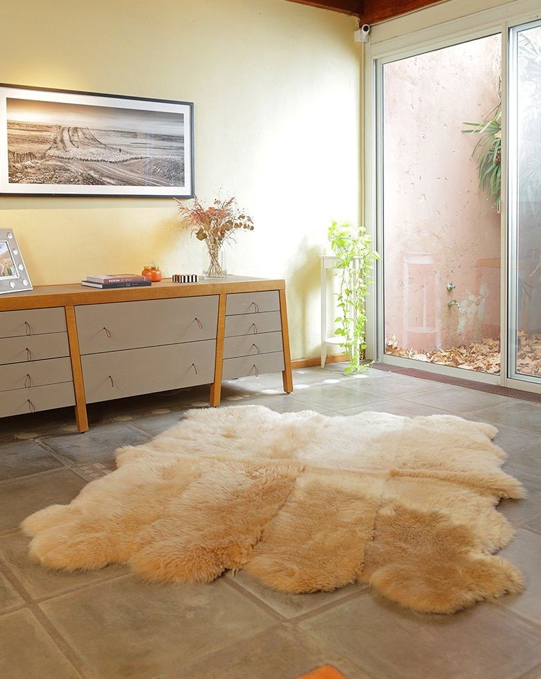 8-Pelt Irregular Area Rug by Homelosophy