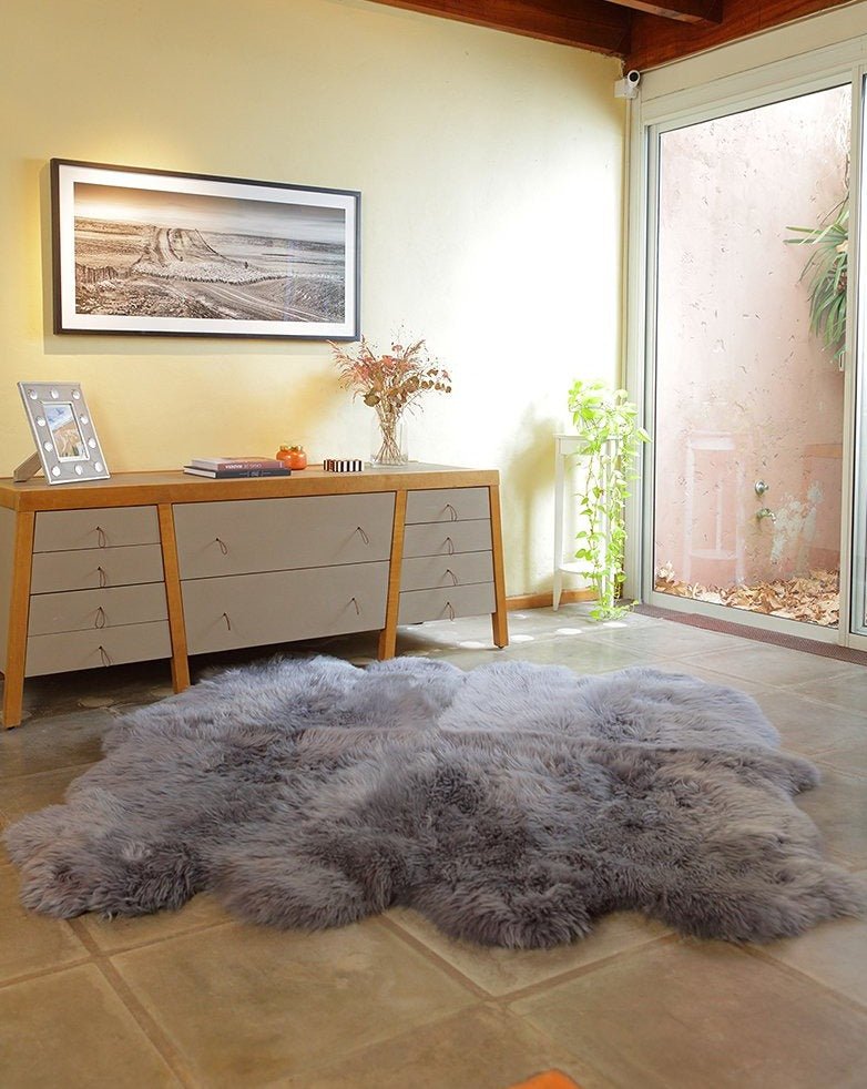 8-Pelt Irregular Area Rug by Homelosophy