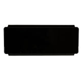 Rectangular glossy black LED bar cover with slightly raised edges on the long sides, shown on a white background from above.
