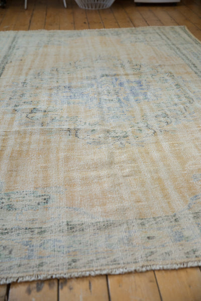 6x9.5 Vintage Distressed Oushak Carpet