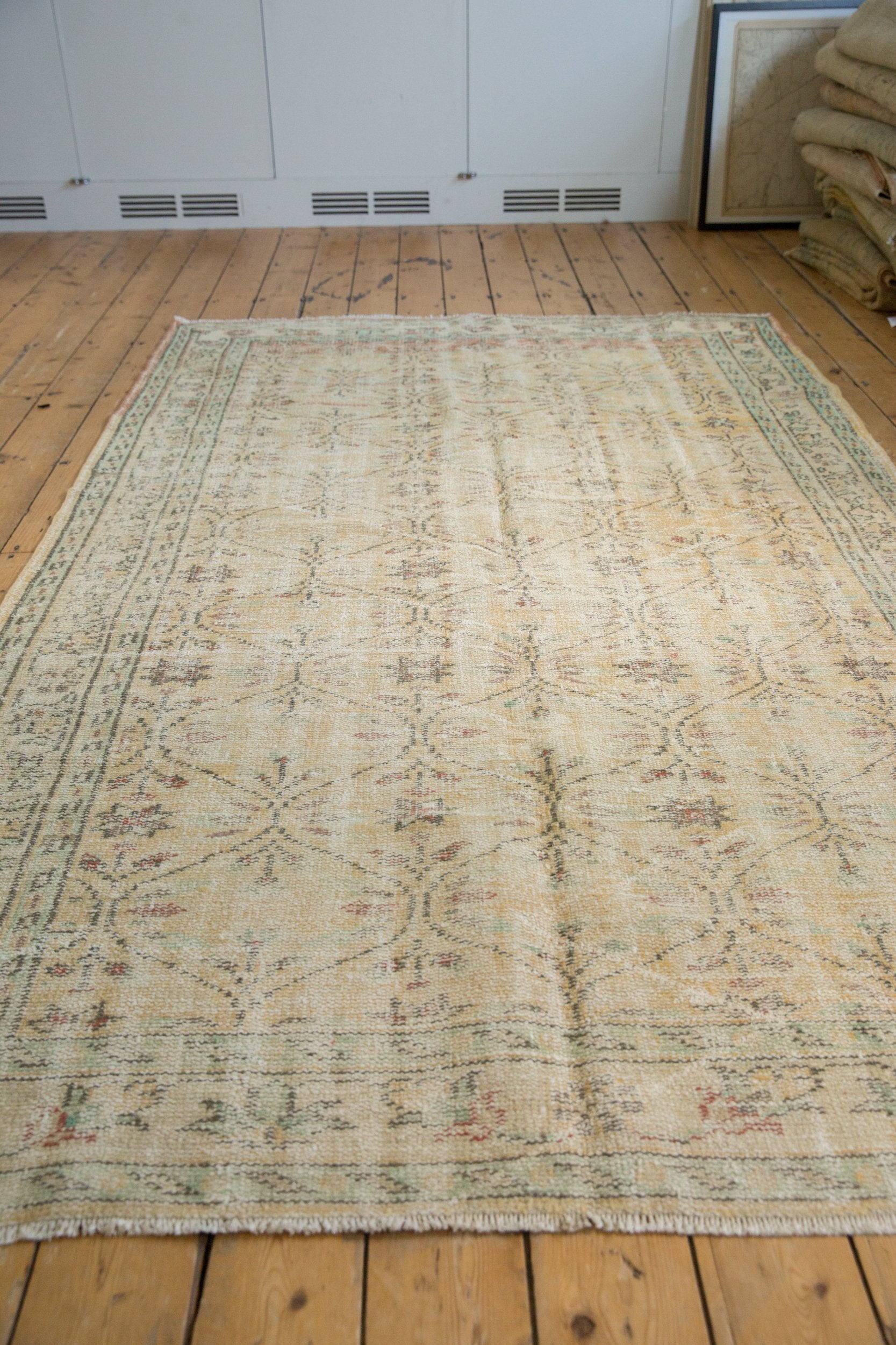 5.5x9 Vintage Distressed Oushak Carpet
