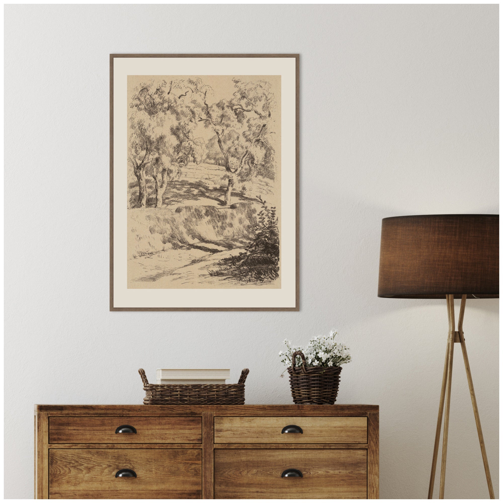 Near Brantome 1928 Roger Fry by Nostalgia Prints Framed Canvas Wall Art Print