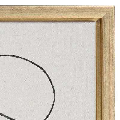 Sylvie Dancing Circles Framed Canvas