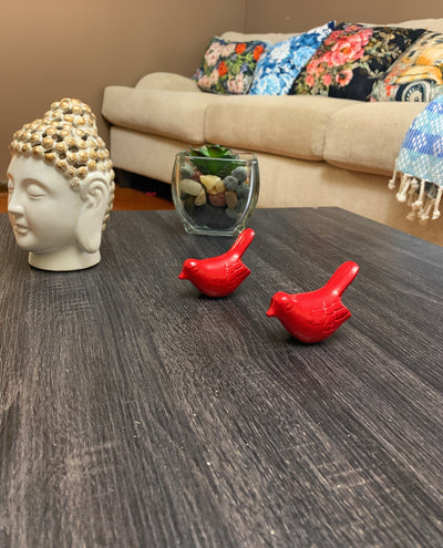 Vibhsa Birds of Health and Happiness Set of 2 (Red)