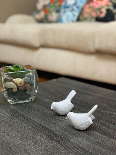 Vibhsa Birds of Health and Happiness Set of 2 (White)
