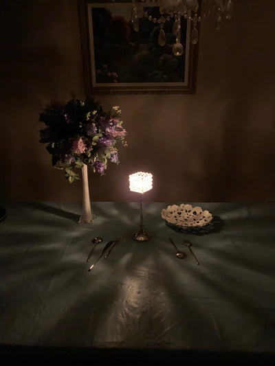 Hurricane Crystal Candle Holder (Square, 10")