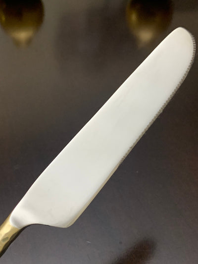 Vibhsa Golden Silverware Dinner Knives Set of 6