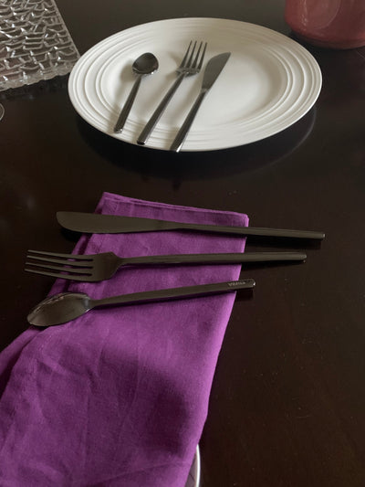 Black Stainless Steel Flatware 36 PC Set-Dinner knives by Vibhsa - product image 7 for Resin Society