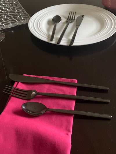 Black Stainless Steel Flatware 36 PC Set-Dinner knives by Vibhsa - product image 8 for Resin Society