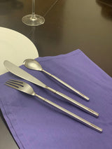 Vibhsa 36-piece stainless steel flatware set arranged on a table